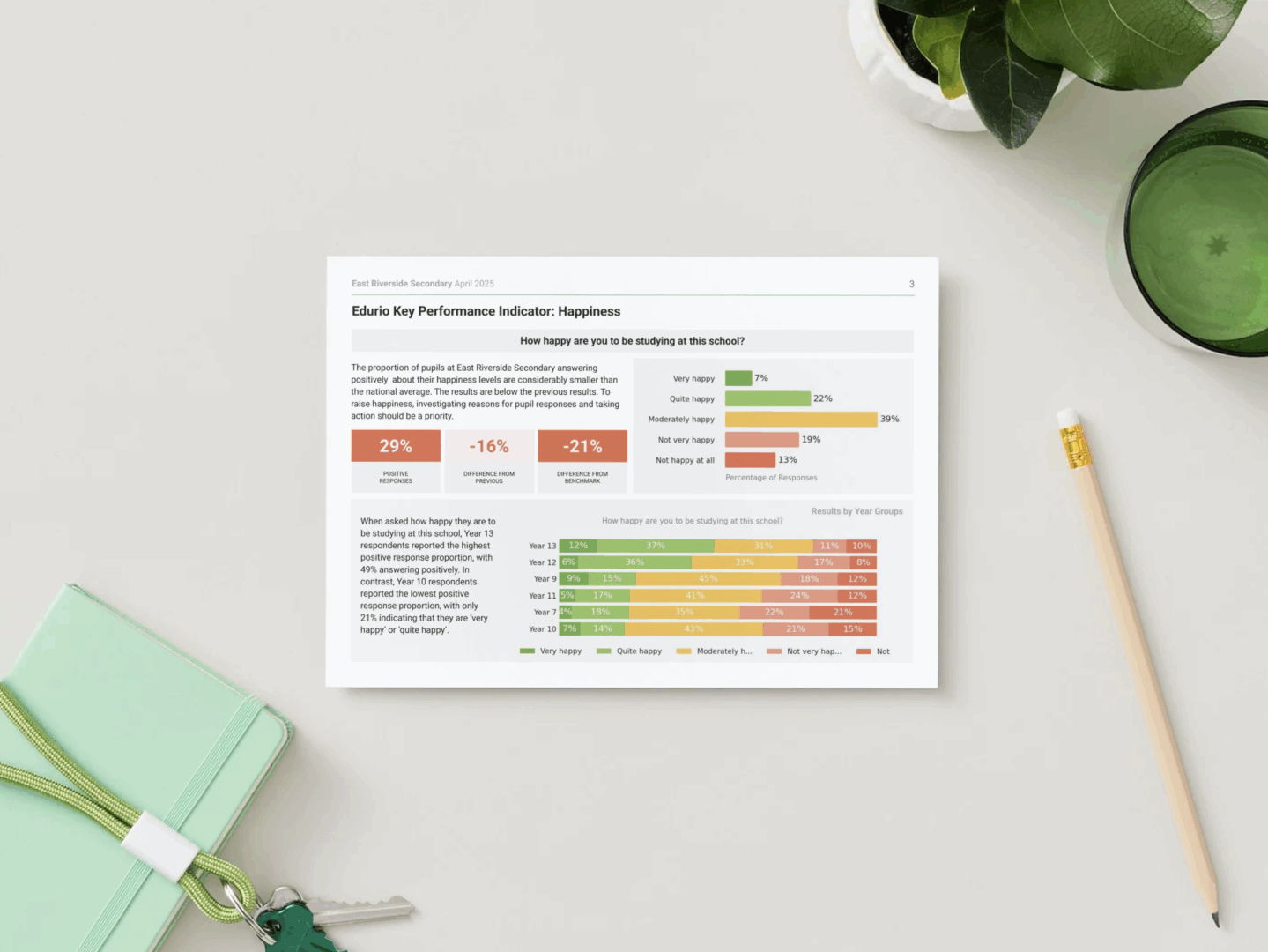 Edurio individual school report